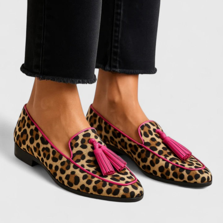 Cecelia supportive leopard loafers for women