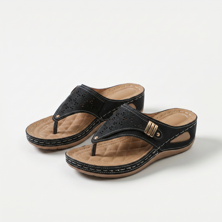 Elodie wedge toe-post sandals for women