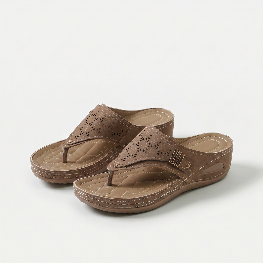 Elodie wedge toe-post sandals for women