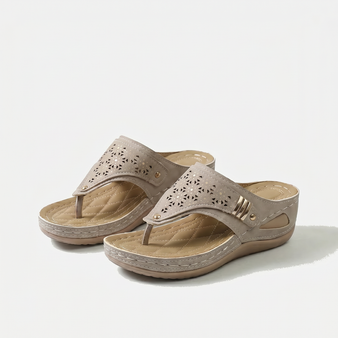 Elodie wedge toe-post sandals for women