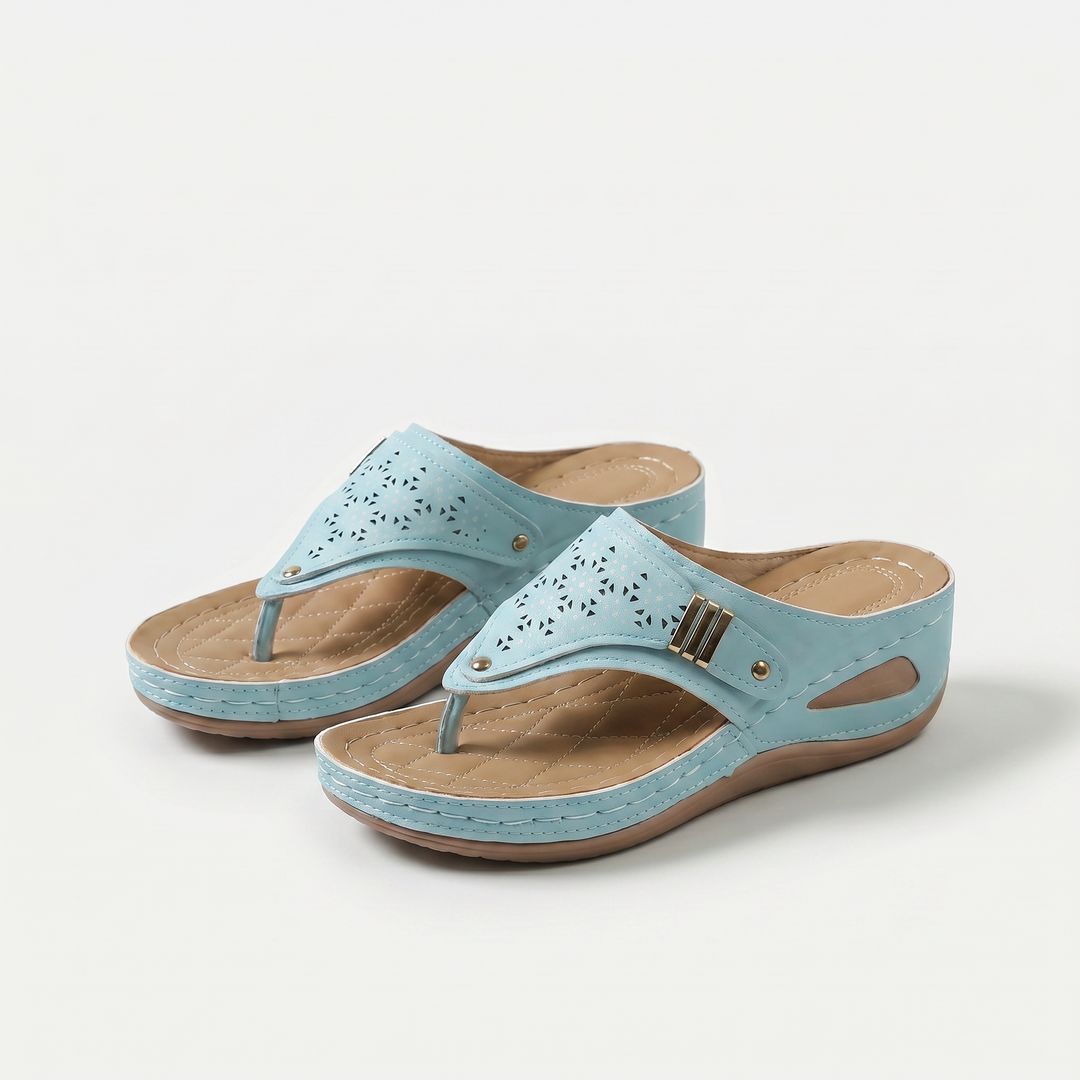 Elodie wedge toe-post sandals for women