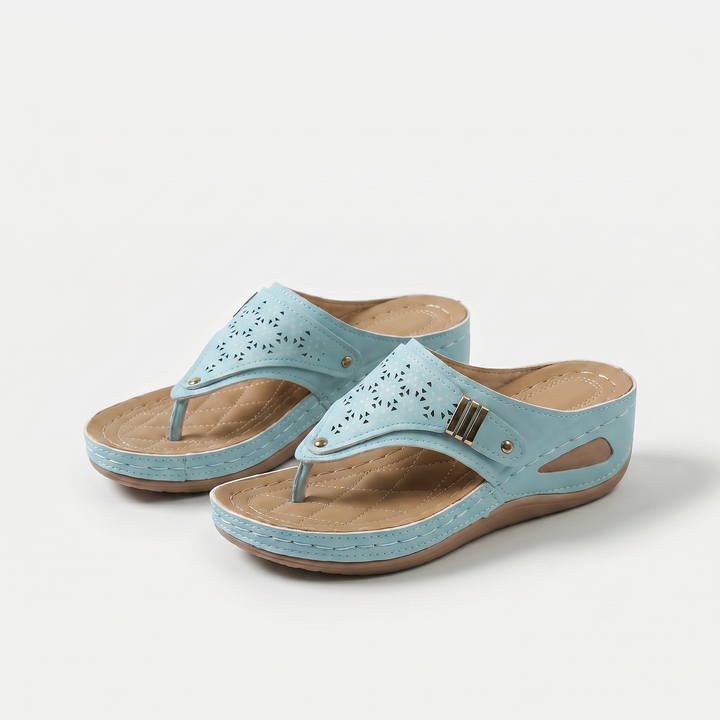 Elodie wedge toe-post sandals for women