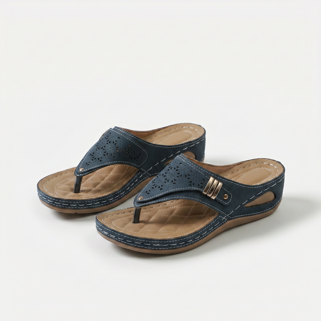Elodie wedge toe-post sandals for women