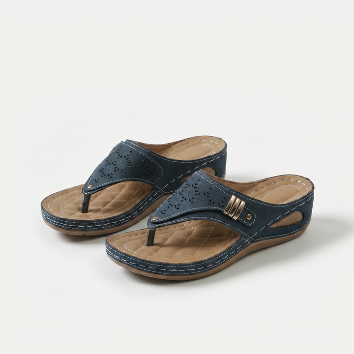 Elodie wedge toe-post sandals for women