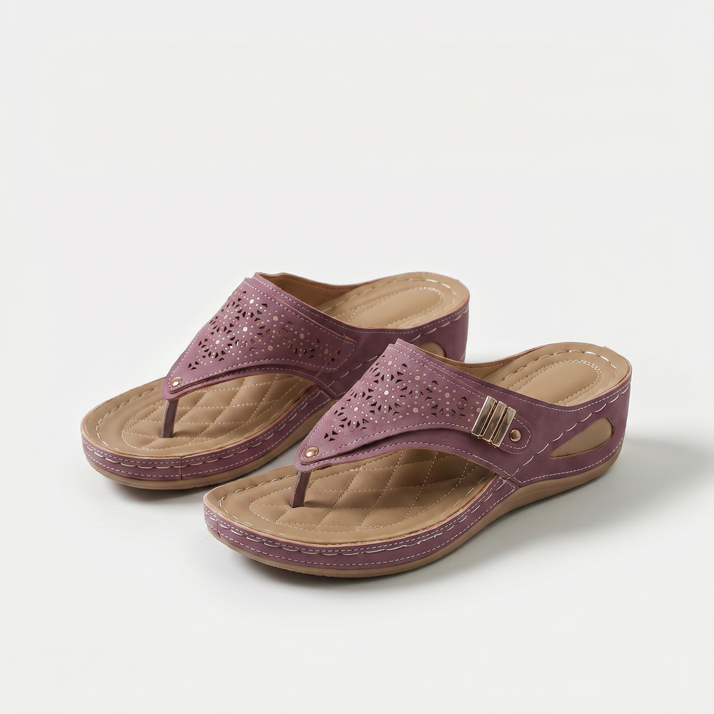 Elodie wedge toe-post sandals for women