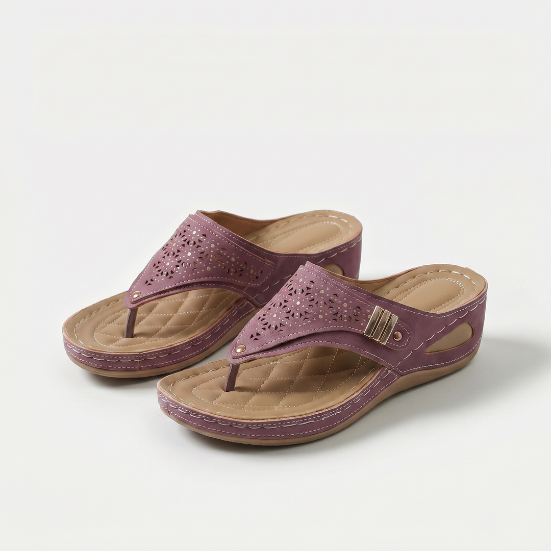 Elodie wedge toe-post sandals for women