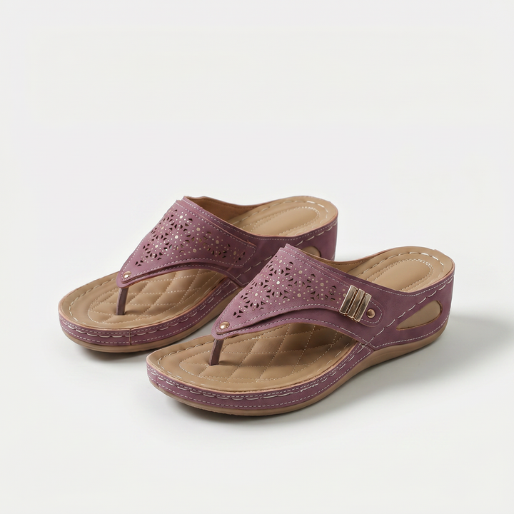 Elodie wedge toe-post sandals for women