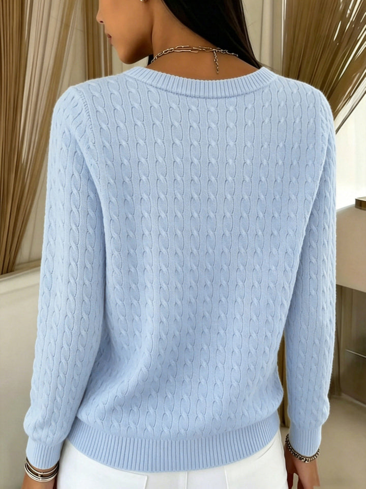 Augustine cable knit button cardigan for women