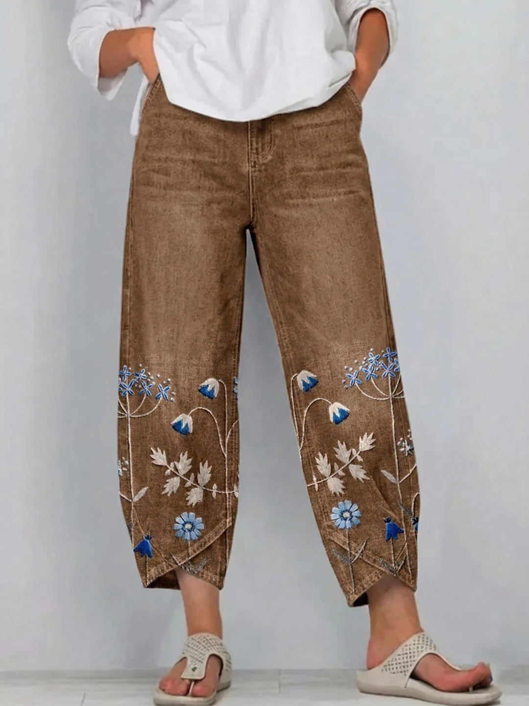 Avery | Chic Embroidered Casual Trousers