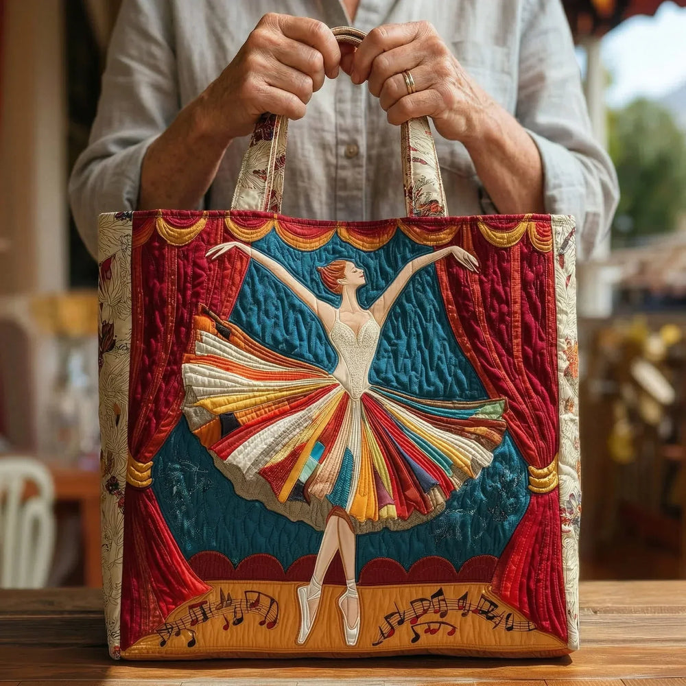 Elegant Ballerina handmade quilted tote for women