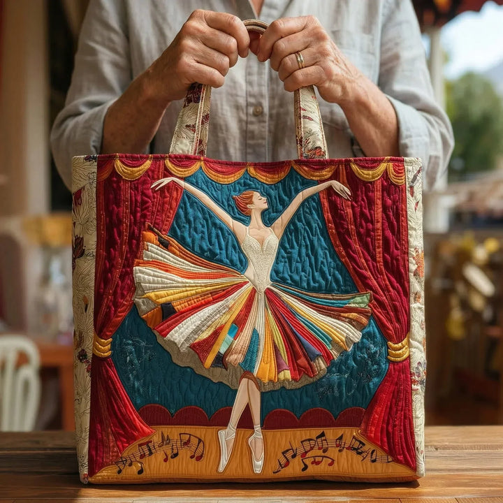 Elegant Ballerina handmade quilted tote for women