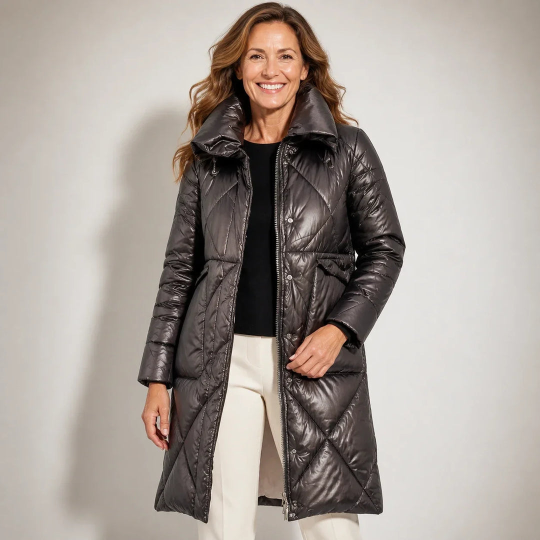 Janice™ | Satin-Effect Quilted Coat