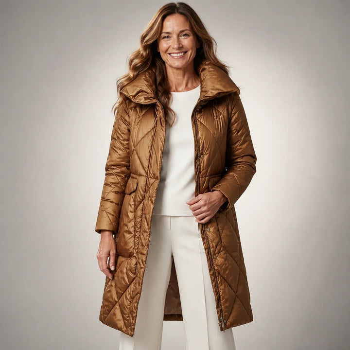 Janice™ | Satin-Effect Quilted Coat