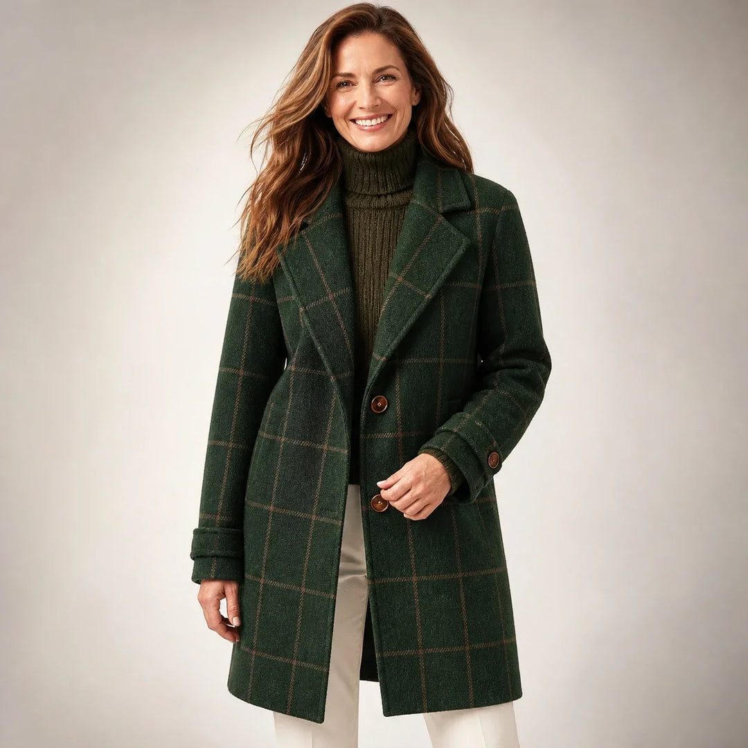 Deborah™ | Plaid Wool Coat