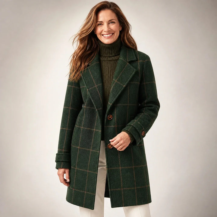Deborah™ | Plaid Wool Coat