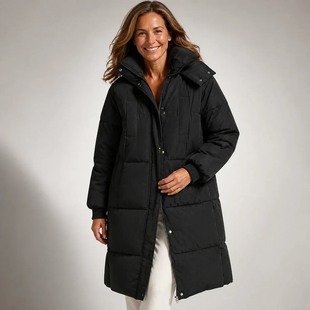 Sharon™ | Long Hooded Puffer Coat