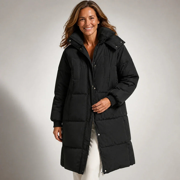 Sharon™ | Long Hooded Puffer Coat