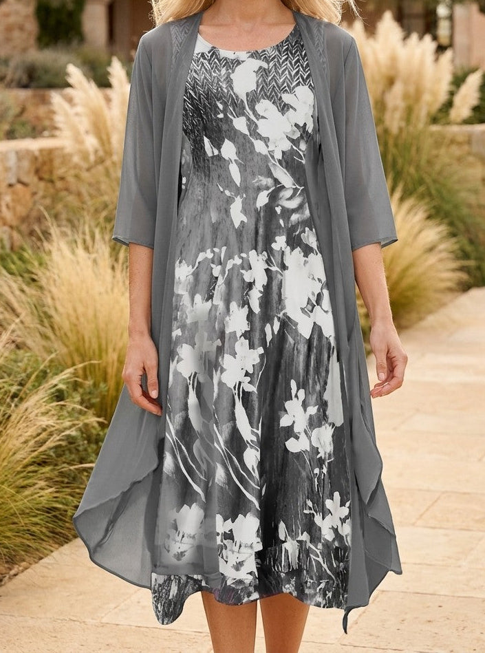 Rose | Floral Maxi Dress &amp; Cardigan Set