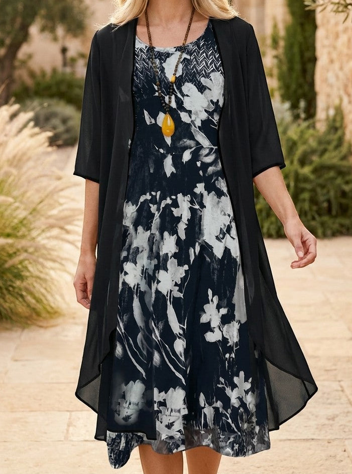 Rose | Floral Maxi Dress &amp; Cardigan Set