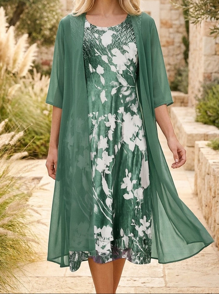 Rose | Floral Maxi Dress &amp; Cardigan Set