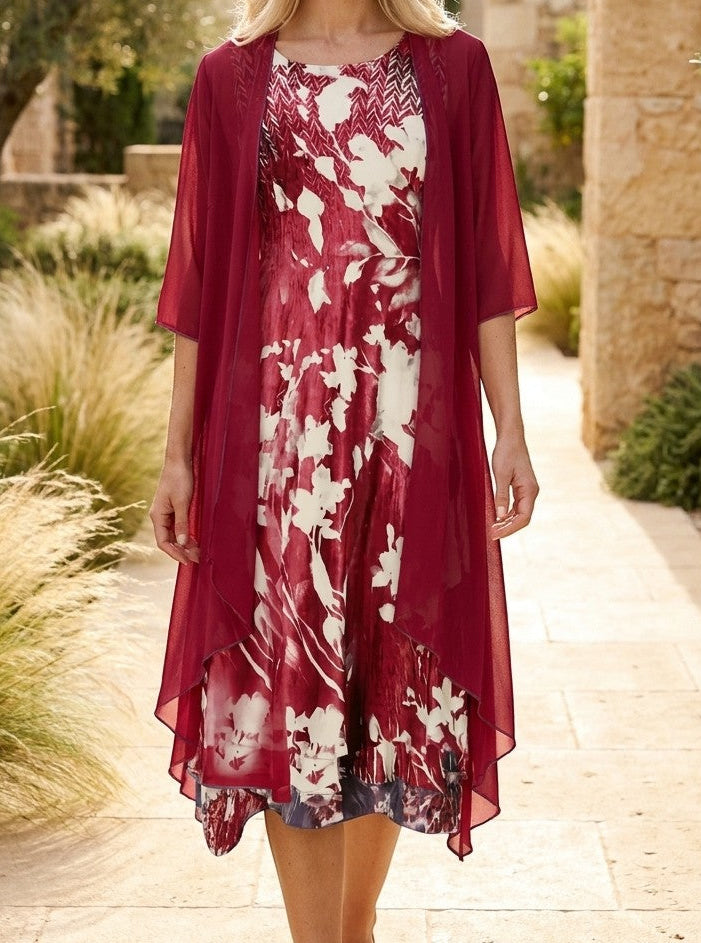 Rose | Floral Maxi Dress &amp; Cardigan Set