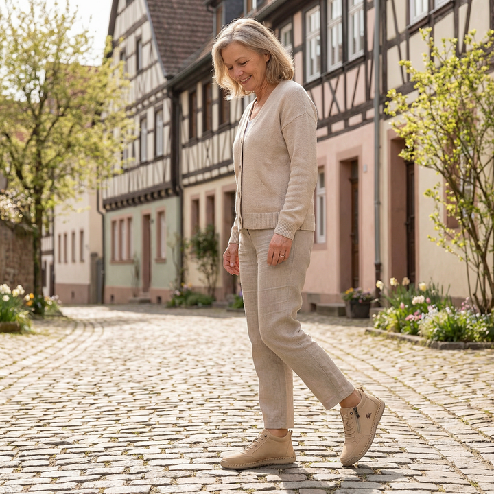 Mila comfort sneakers with easy side zip for women