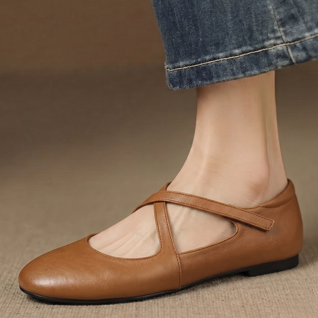 Zeor genuine leather flats for women