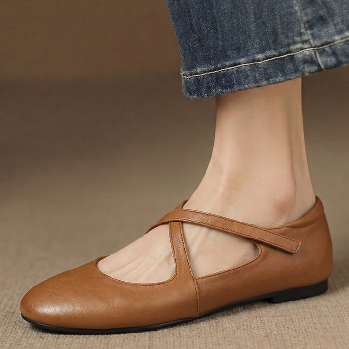 Zeor genuine leather flats for women