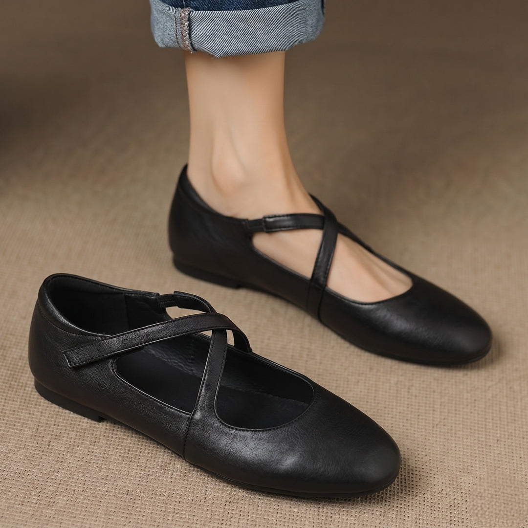 Zeor genuine leather flats for women