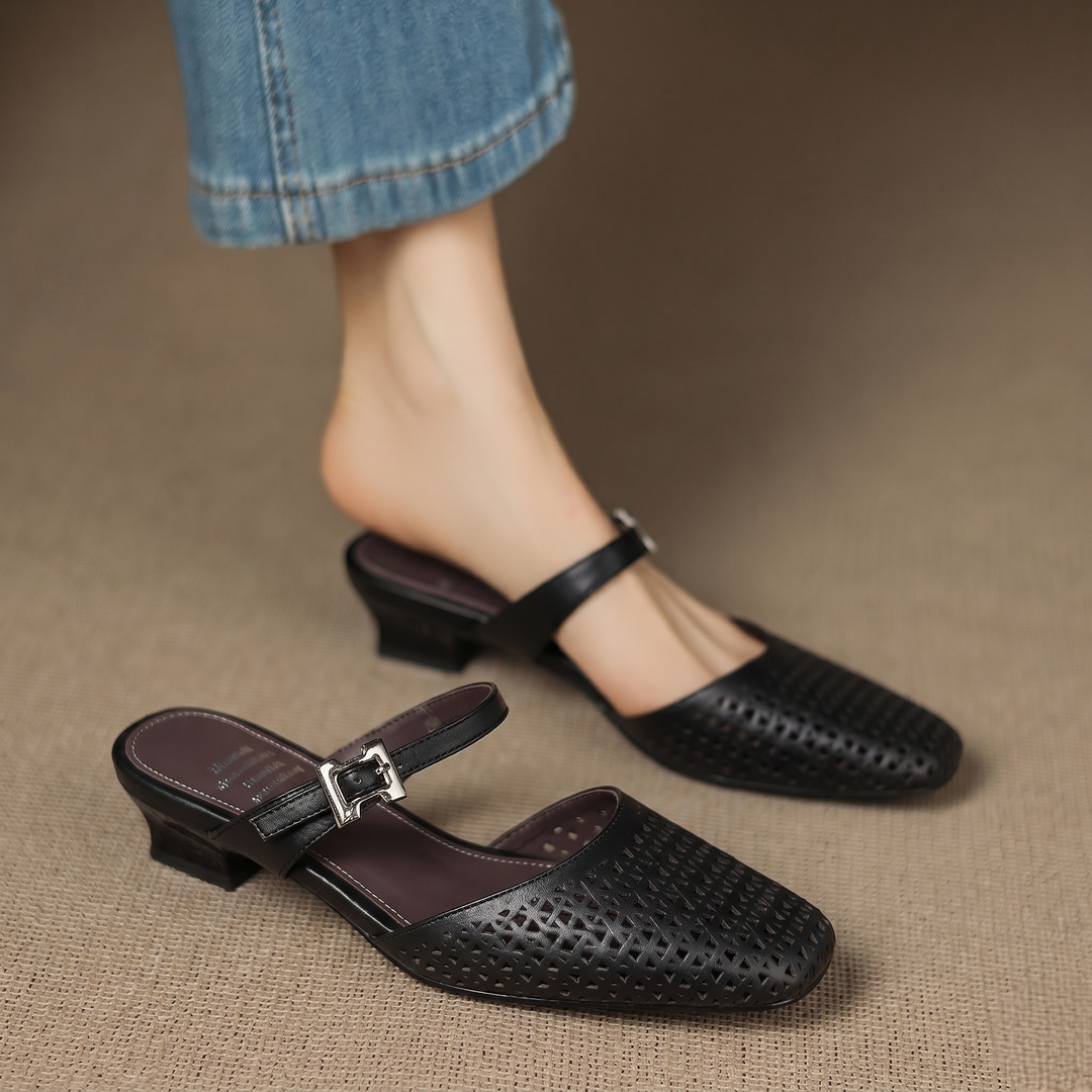Nilda genuine leather mules for women