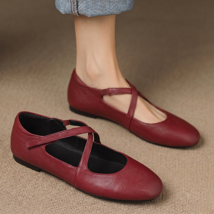 Zeor genuine leather flats for women