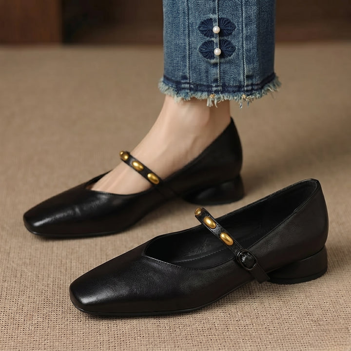 Zyra genuine leather flats for women