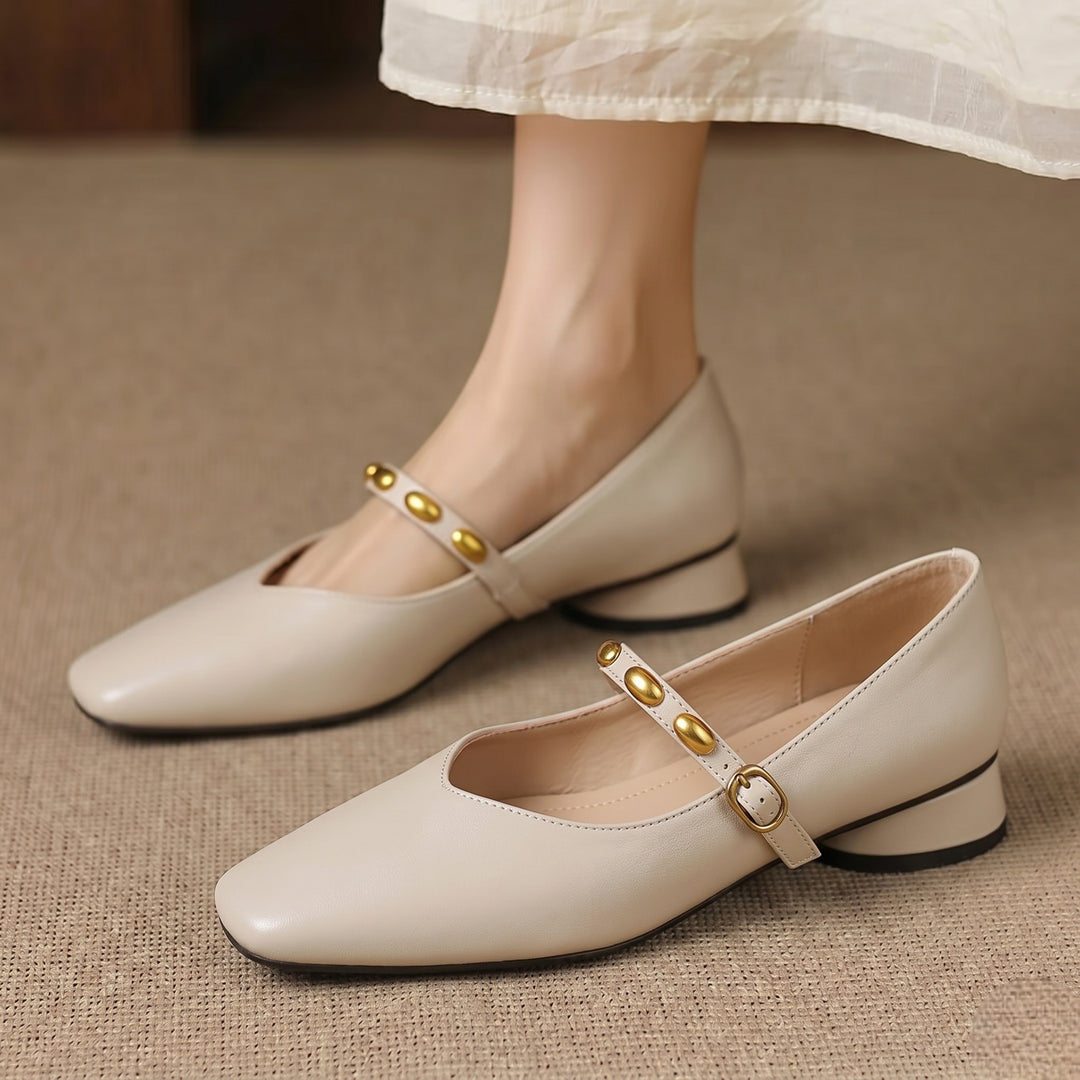 Zyra genuine leather flats for women