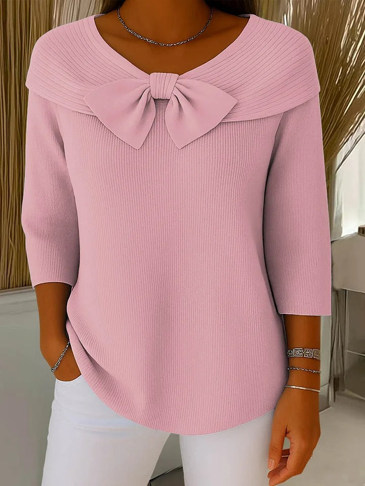 Trinidad bow neck sweater for women