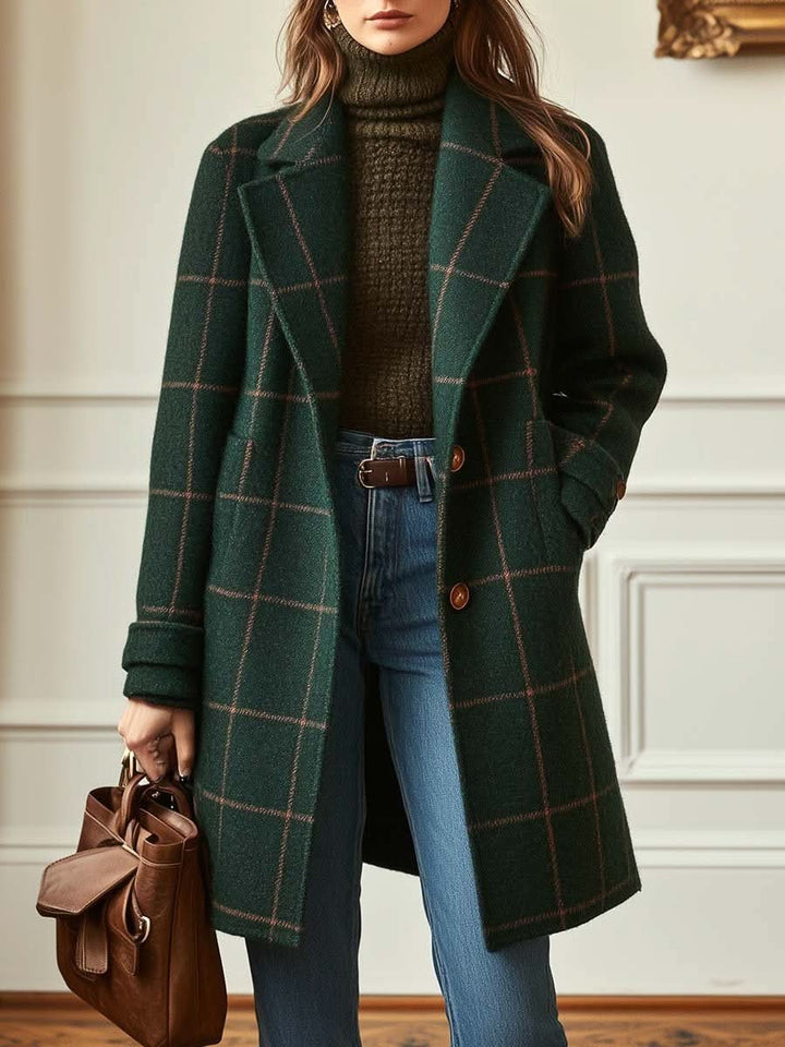 Deborah™ | Plaid Wool Coat