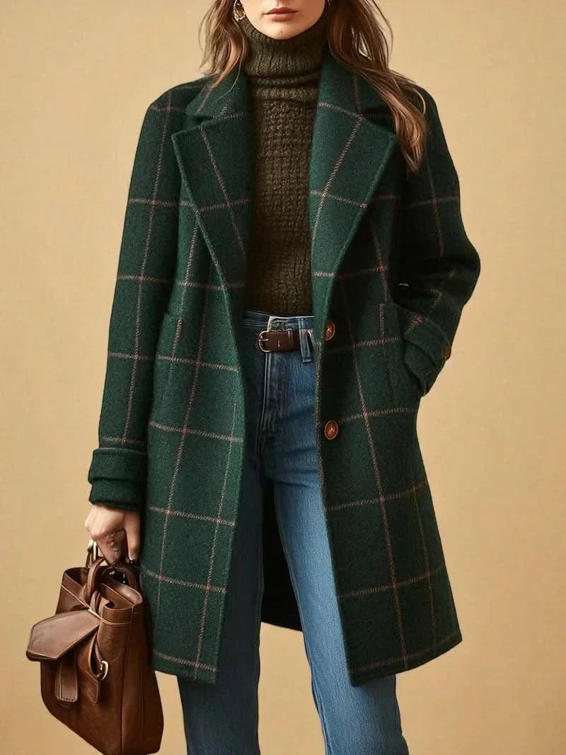 Deborah™ | Plaid Wool Coat