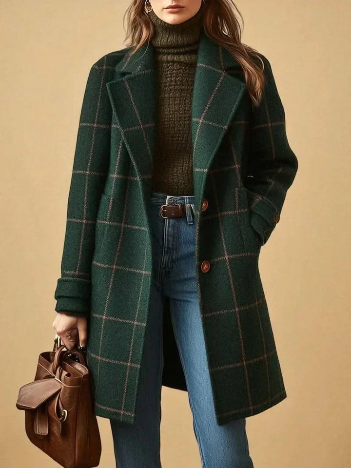 Deborah™ | Plaid Wool Coat