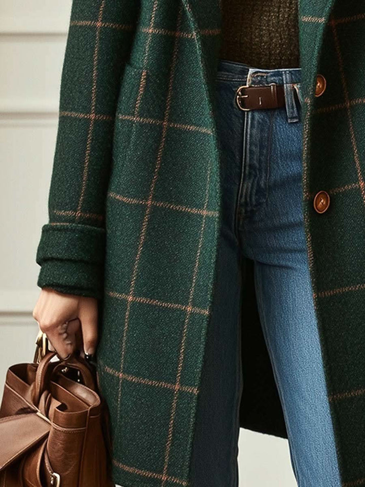Deborah™ | Plaid Wool Coat