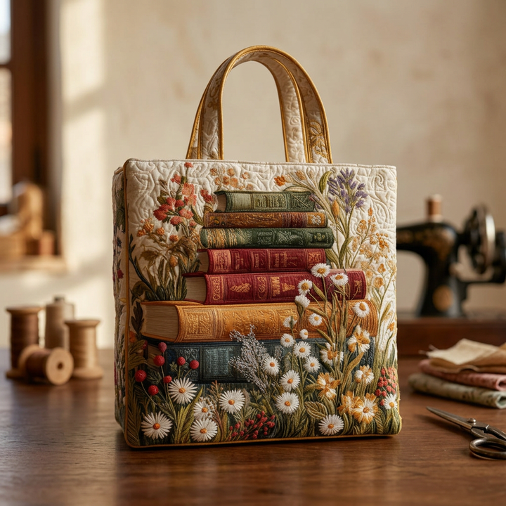 Blooming Floral handmade quilted tote for women