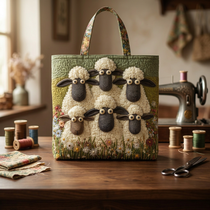 Five Sheep artisan quilted tote for women