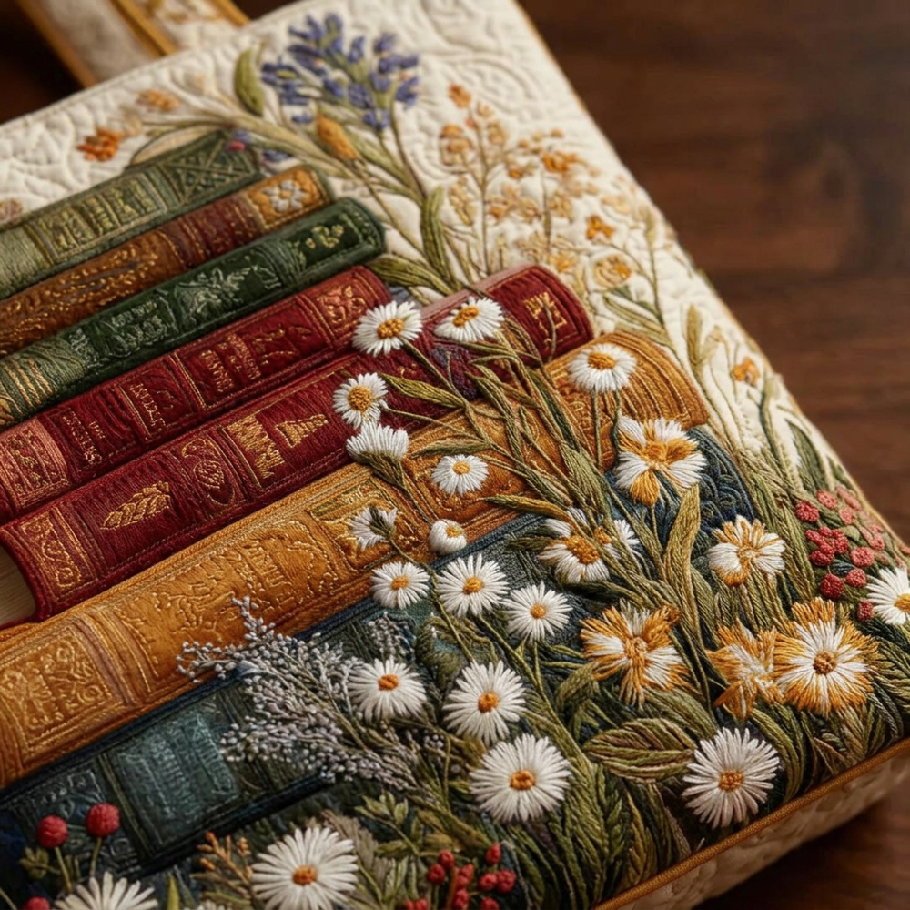 Blooming Floral handmade quilted tote for women