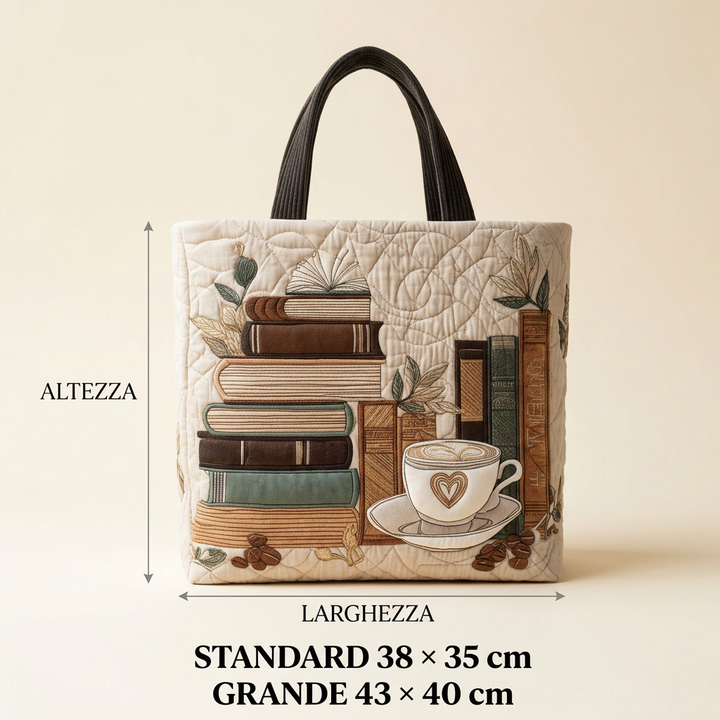 Coffee Lover handmade quilted tote for women