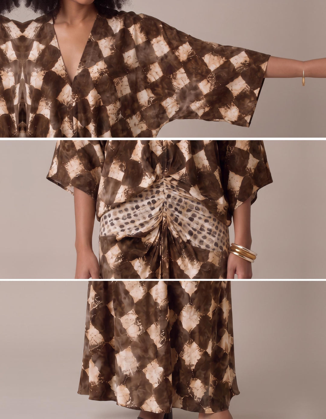 Triana mosaic print caftan maxi dress for women