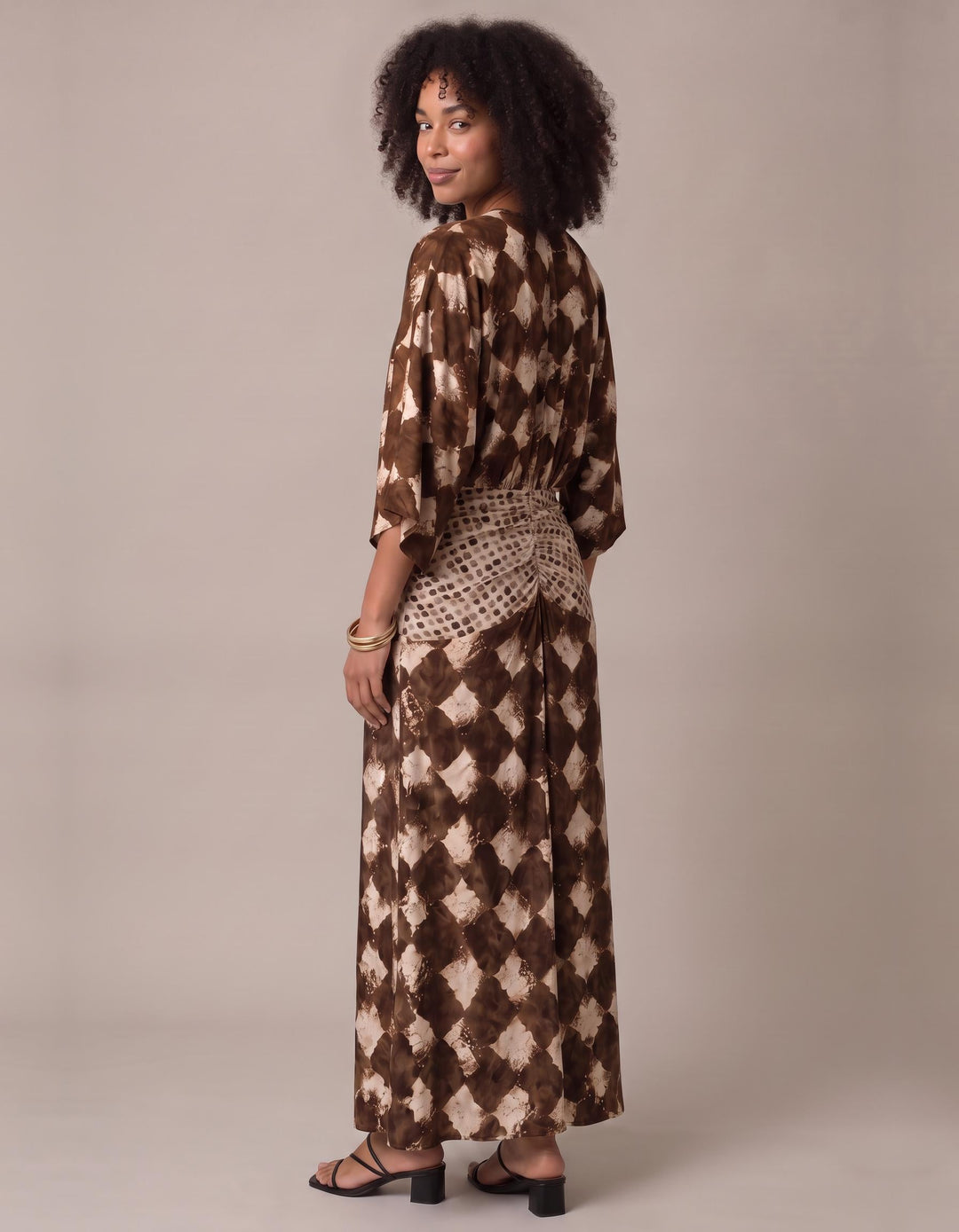 Triana mosaic print caftan maxi dress for women