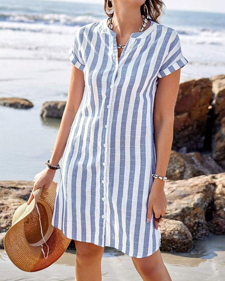Martina | Lightweight Striped Shirt Dress