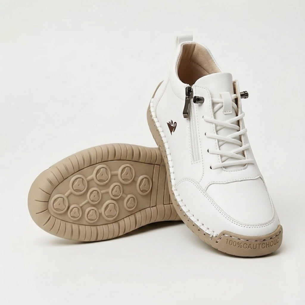 Mila comfort sneakers with easy side zip for women