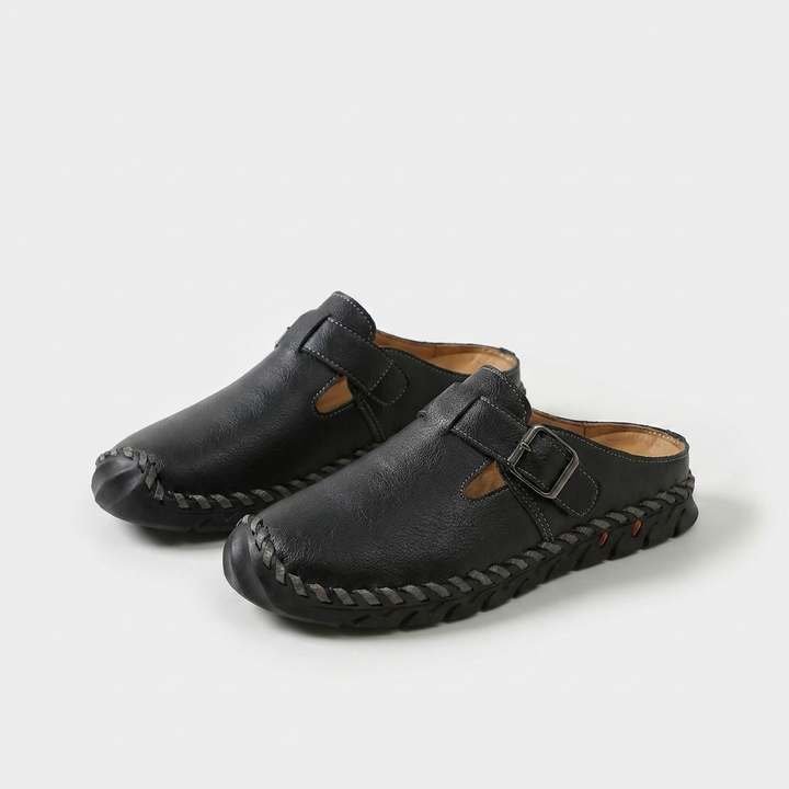 Marly buckle comfort mules for women