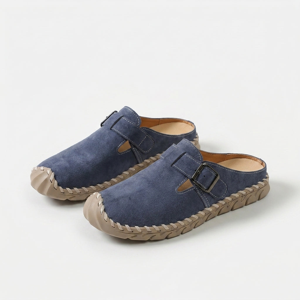 Marly buckle comfort mules for women