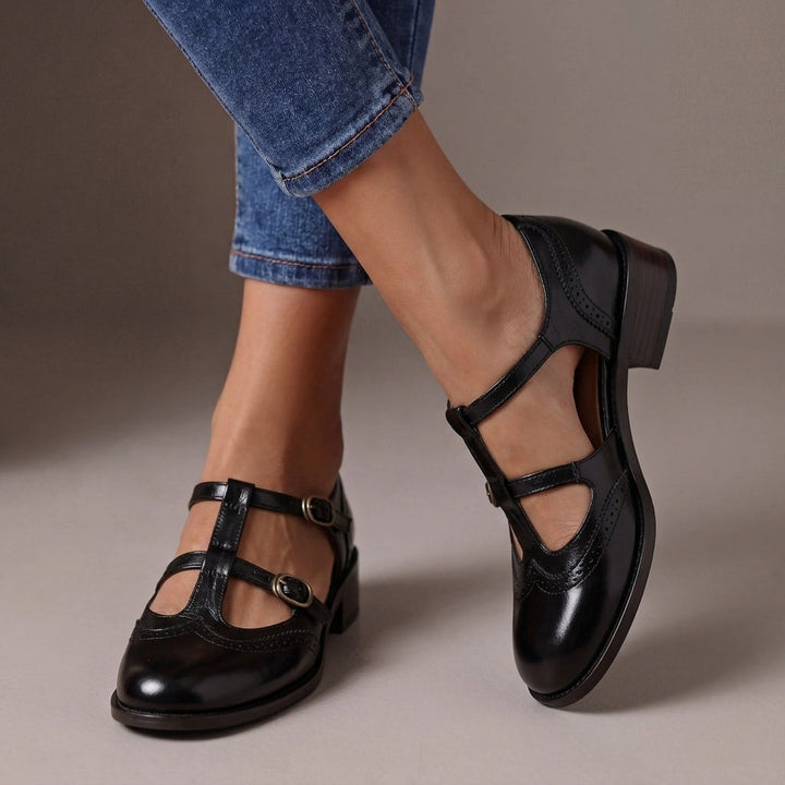 Lucinda leather brogue mary janes for women