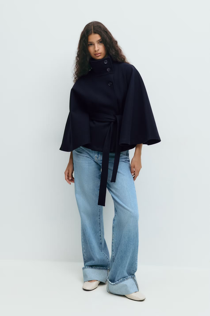 Muriel™ | Belted Cape Coat